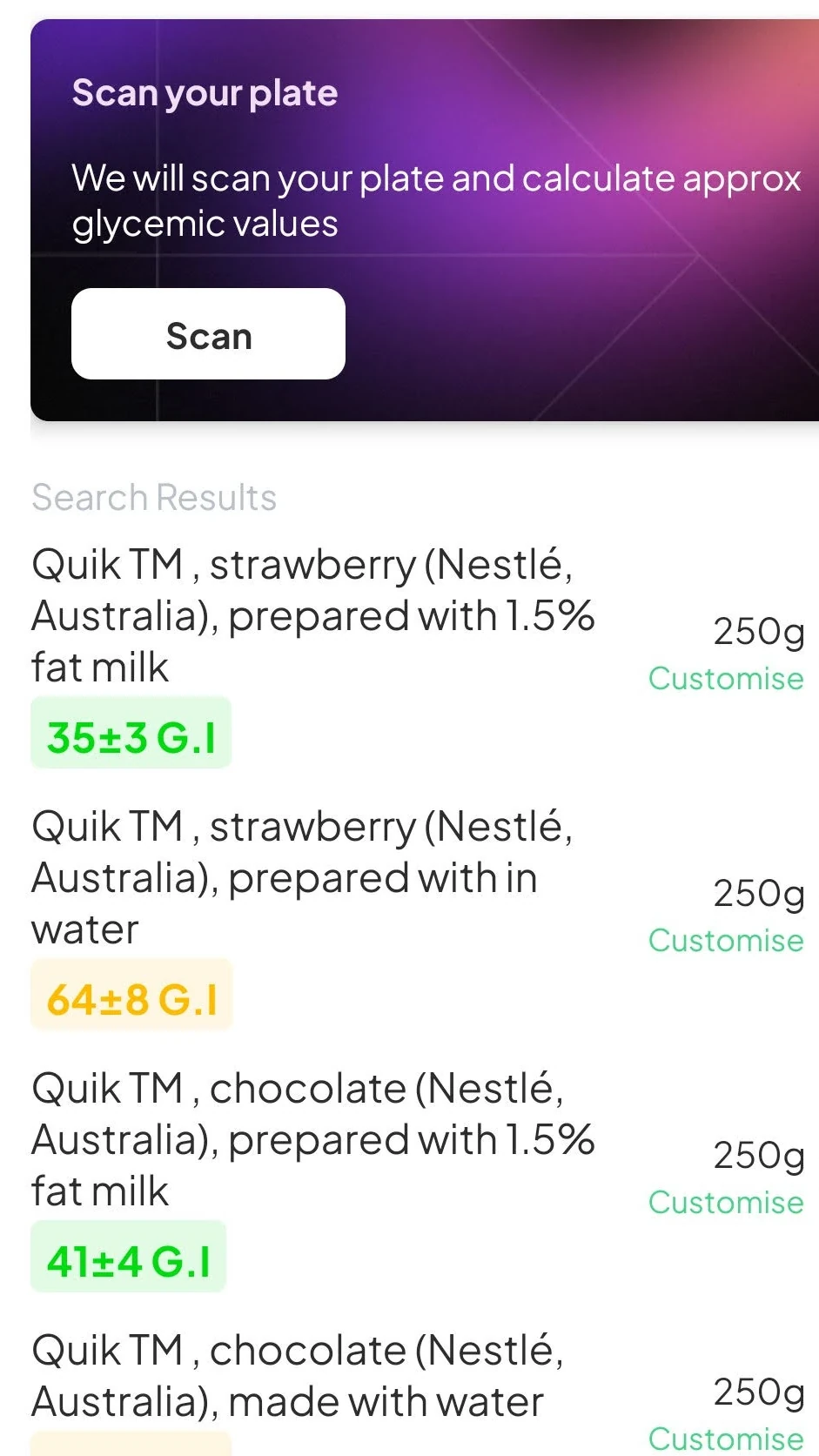 Lower6 Next app scanning interface
